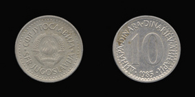 Copper-Nickel 10 Dinara of 