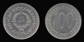 Copper-Nickel-Zinc 100 Dinara of 